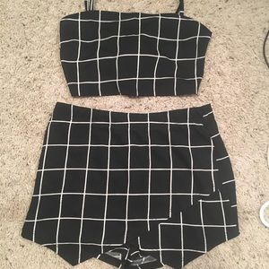 Skort and crop top set